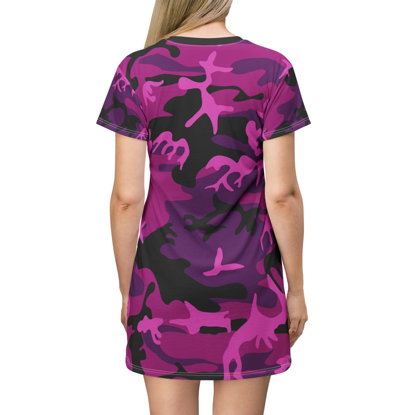 Ptahra B Fierce Purple Camo T-Shirt Dress