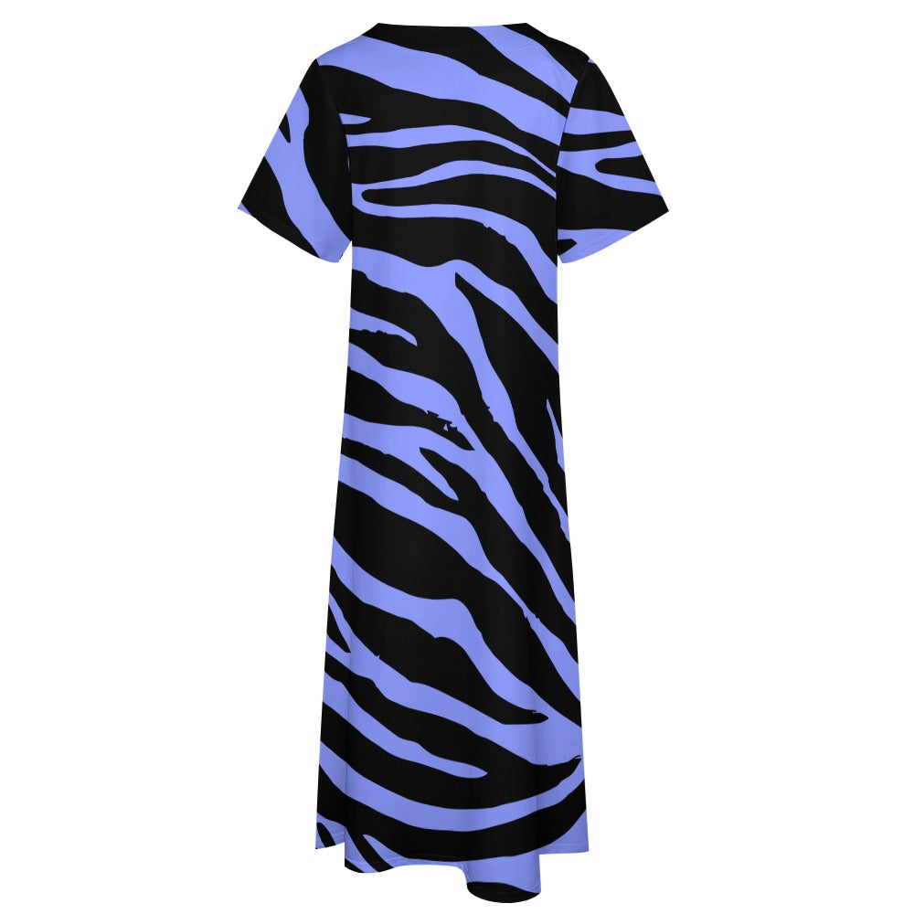 Purple Zebra 7-Point Sleeve Dress