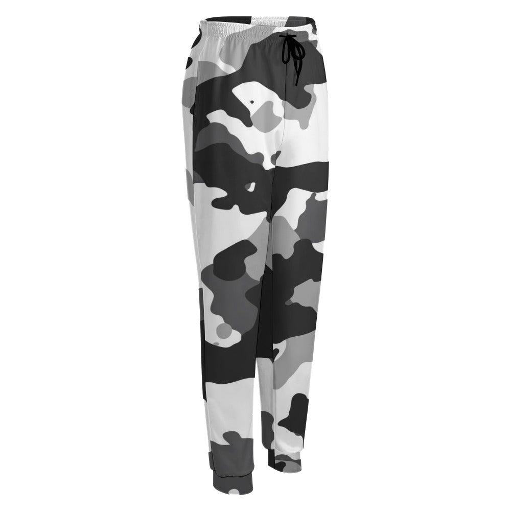 Ptahra B White/Black Women's Fully Print Sweatpants