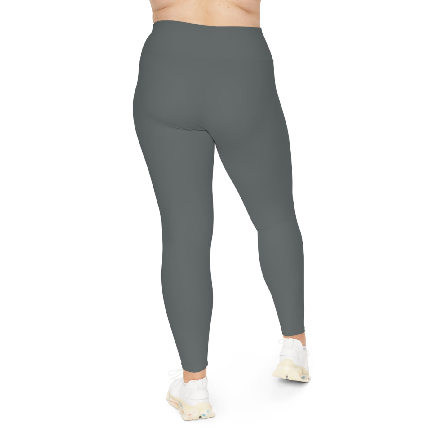 Ptahra B Grey Women's Comfortable Plus Size Leggings for Everyday Wear