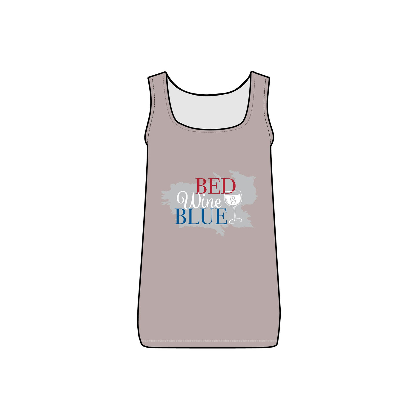 Ptahra B Patriotic Wine Tank Top, Red Wine Blue Tee, Women's Summer Tank, Fourth of July Outfit, Independence Day Apparel