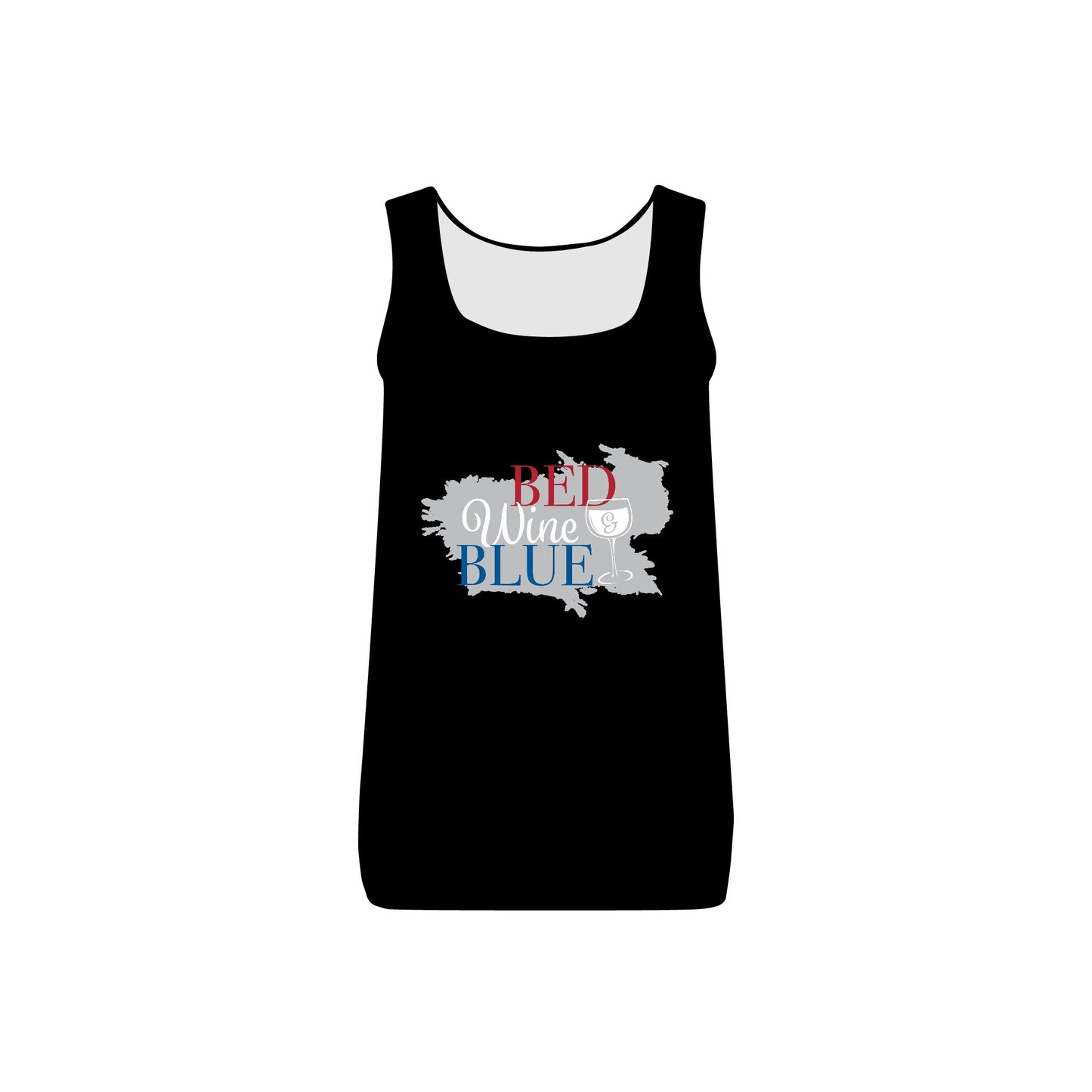 Ptahra B Patriotic Wine Tank Top, Red Wine Blue Tee, Women's Summer Tank, Fourth of July Outfit, Independence Day Apparel