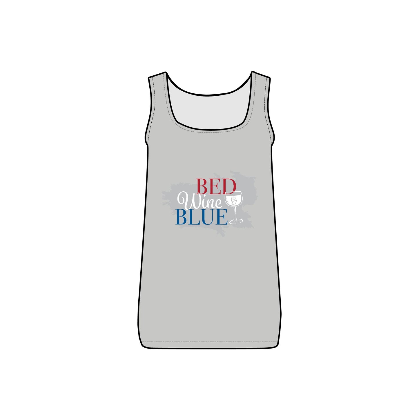 Ptahra B Patriotic Wine Tank Top, Red Wine Blue Tee, Women's Summer Tank, Fourth of July Outfit, Independence Day Apparel