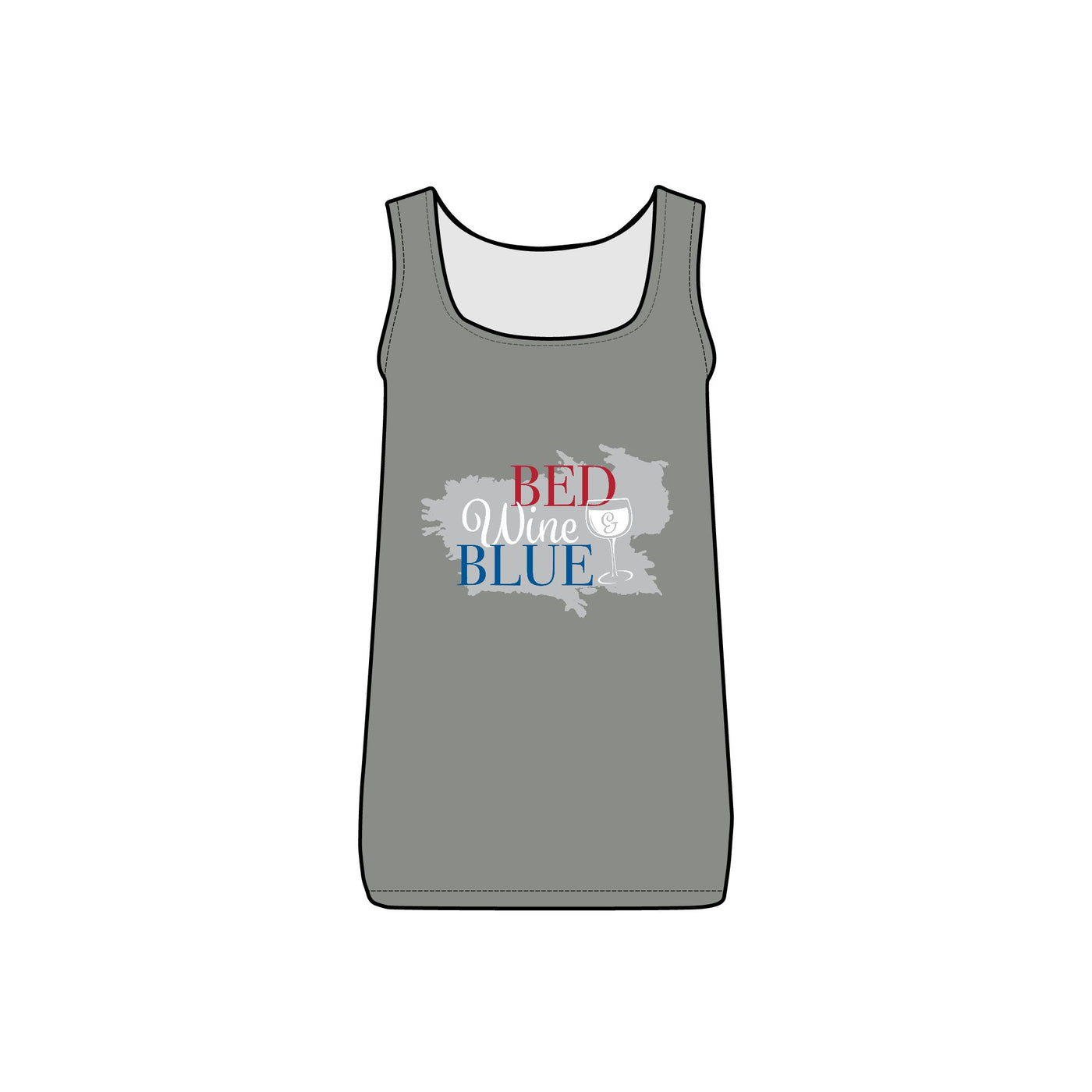 Ptahra B Patriotic Wine Tank Top, Red Wine Blue Tee, Women's Summer Tank, Fourth of July Outfit, Independence Day Apparel