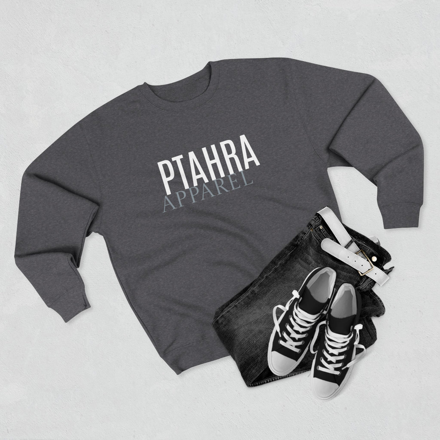 PTAHRA Apparel Crewneck Sweatshirt, Cozy Gift for Stylish Comfort, Everyday Wear, Casual Attire, Perfect for All Seasons