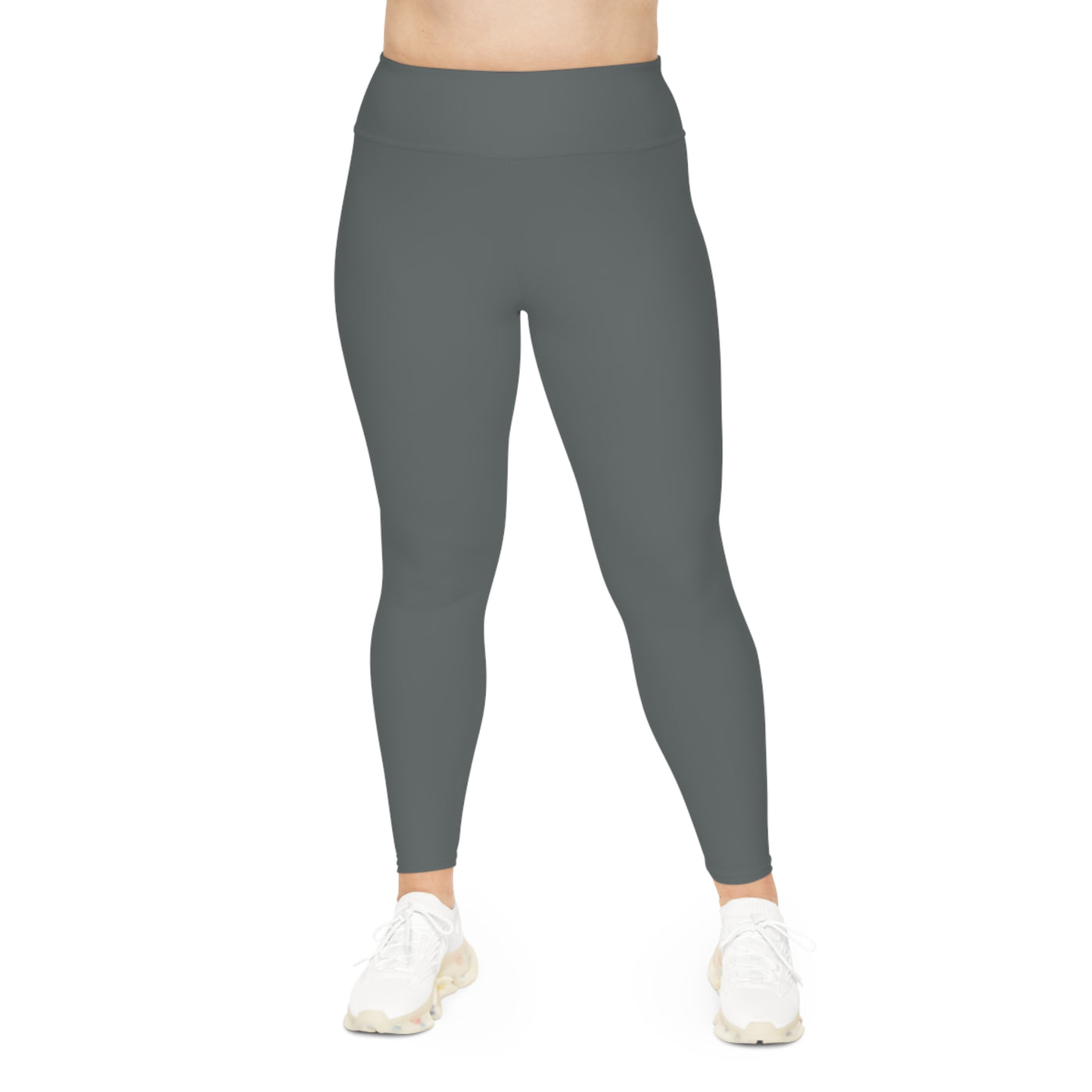 Ptahra B Grey Women's Comfortable Plus Size Leggings for Everyday Wear