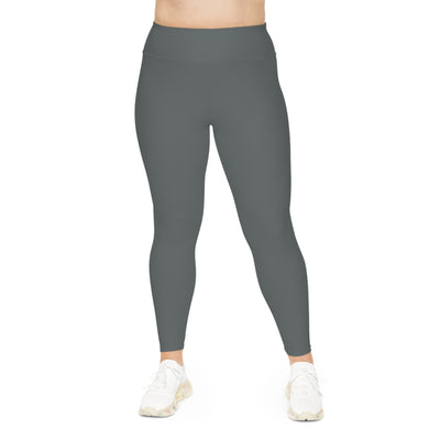 Ptahra B Grey Women's Comfortable Plus Size Leggings for Everyday Wear