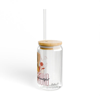 Ptahra B Trendy Reusable Sipper Glass, 16oz