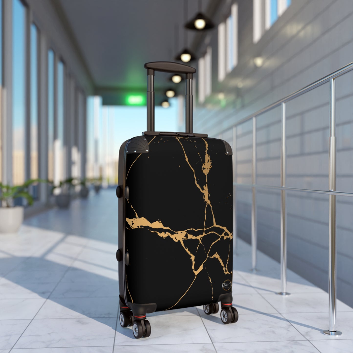Ptahra B Elegant Marble Design Suitcase - Travel Luggage, Stylish Travel Accessory, Vacation Suitcase, Premium Carry-On, Gift for Travelers