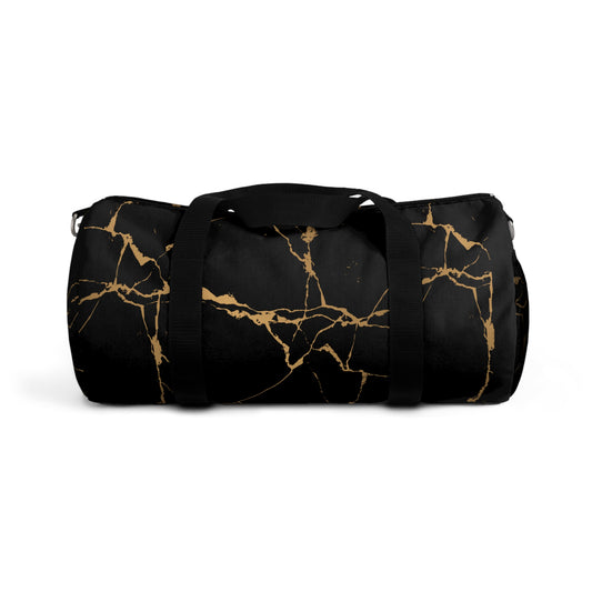 Ptahra B Elegant Marble Pattern Duffel Bag