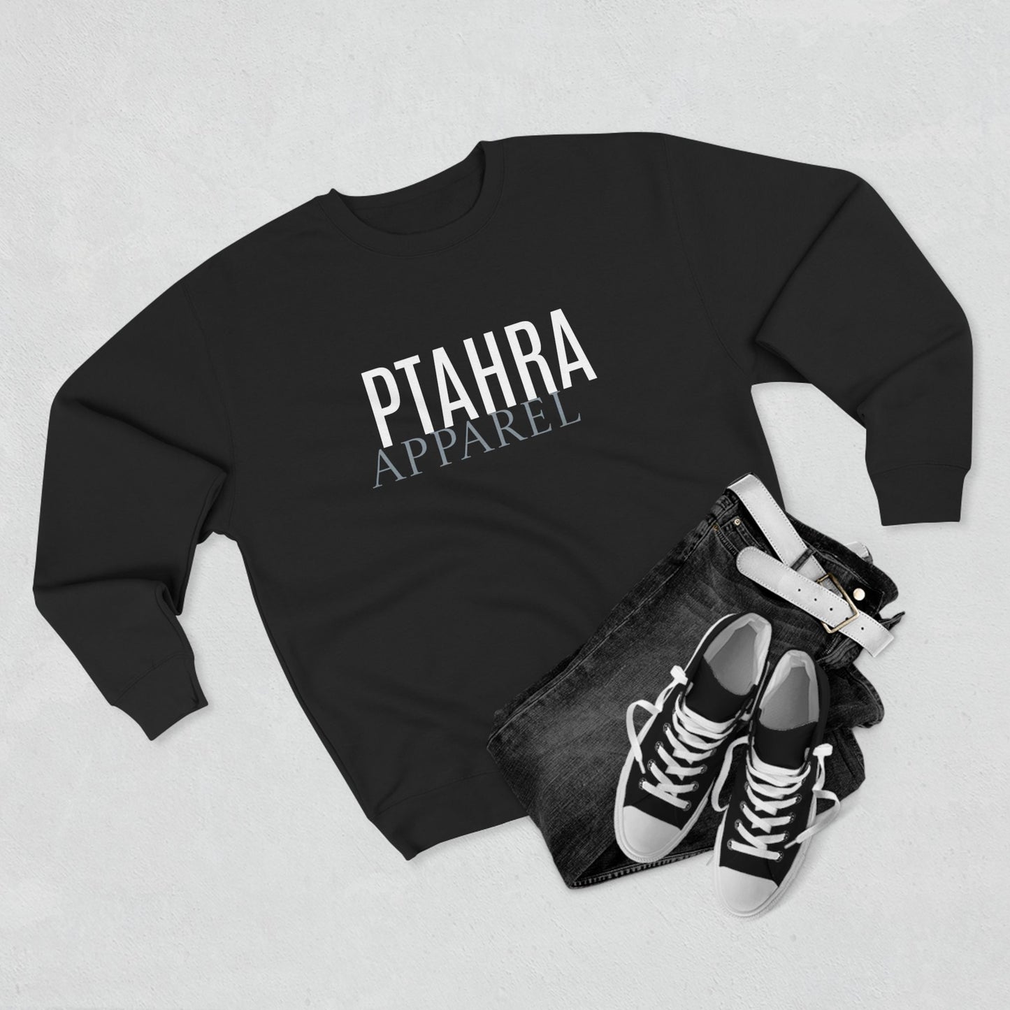 PTAHRA Apparel Crewneck Sweatshirt, Cozy Gift for Stylish Comfort, Everyday Wear, Casual Attire, Perfect for All Seasons