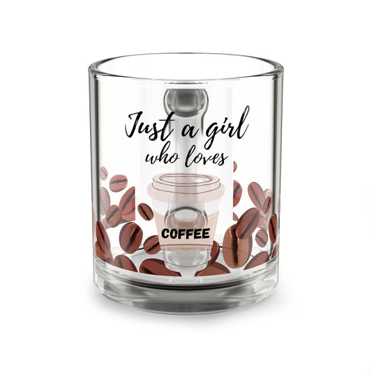 Ptahra B Just a Girl Who Loves Coffee Glass Mug – 10oz | Perfect Gift for Coffee Lovers, Unique Kitchen Decor, Rustic Beverage Cup, Cute Coffee [...]