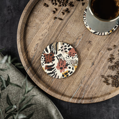 Ptahra B Wildlife Print Coasters