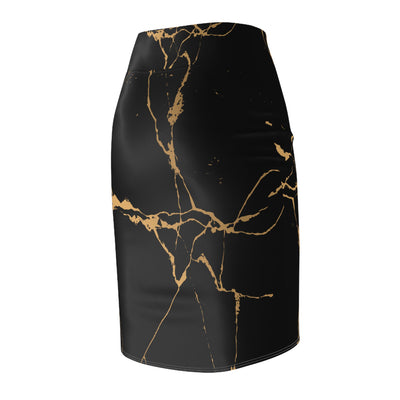 Ptahra B Elegant Women's Pencil Skirt - Stylish AOP Skirt for Work, Parties, Vintage Events, Fashion Lovers, Holiday Celebrations