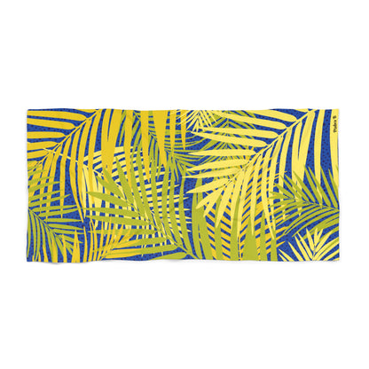 Ptahra B Tropical Beach Towel, Vibrant Poolside Towel, Summer Essentials, Vacation Must-Have, Lightweight Travel Towel, Perfect for Beach Days