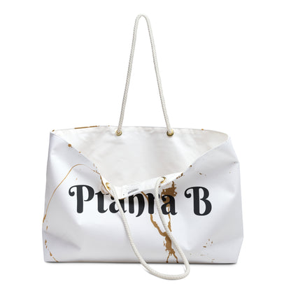 Ptahra B White/Marble Weekender Bag