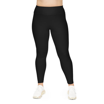 Ptahra B Women's Black Comfortable Plus Size Leggings for Everyday Wear