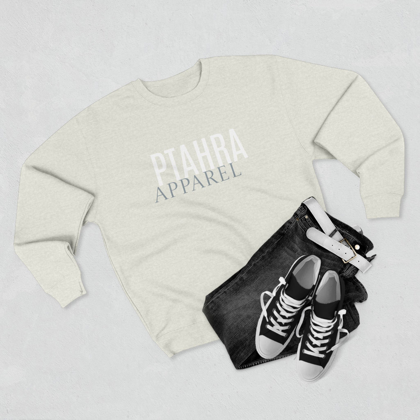 PTAHRA Apparel Crewneck Sweatshirt, Cozy Gift for Stylish Comfort, Everyday Wear, Casual Attire, Perfect for All Seasons