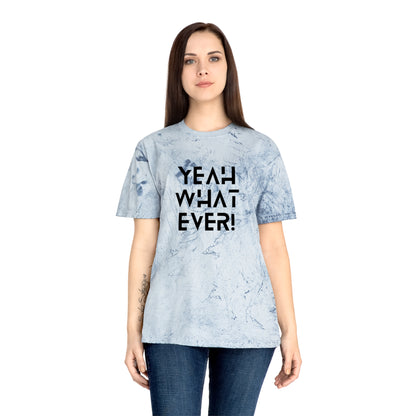 Ptahra Vibrant Statement T-Shirt with 'Yeah Whatever' Design, Trendy Casual Wear, Gift for Friends, Summer Style, Streetwear Essential