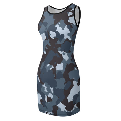 Women's Camo Temperament Slim Fit Sleeveless Tank Dress