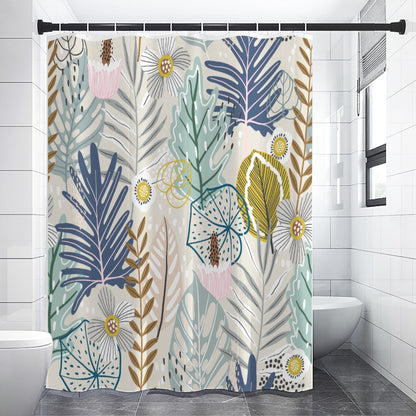 Ptahra B Multi-Color Floral Shower Curtains