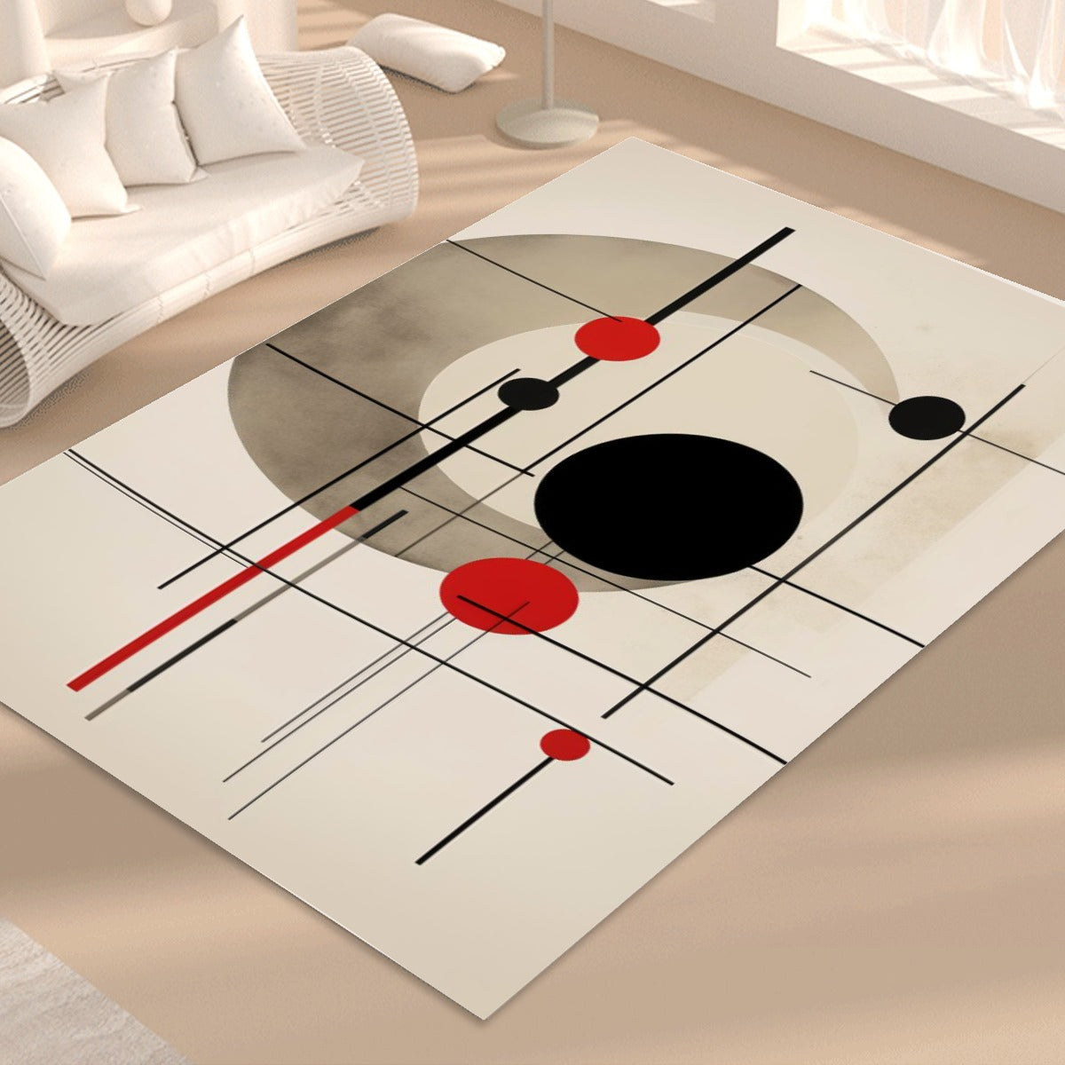 Ptahra B Modern Foldable Rectangular Floor Mat