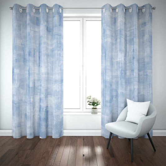 Ptahra B Baby Blue Blackout Grommet Curtains