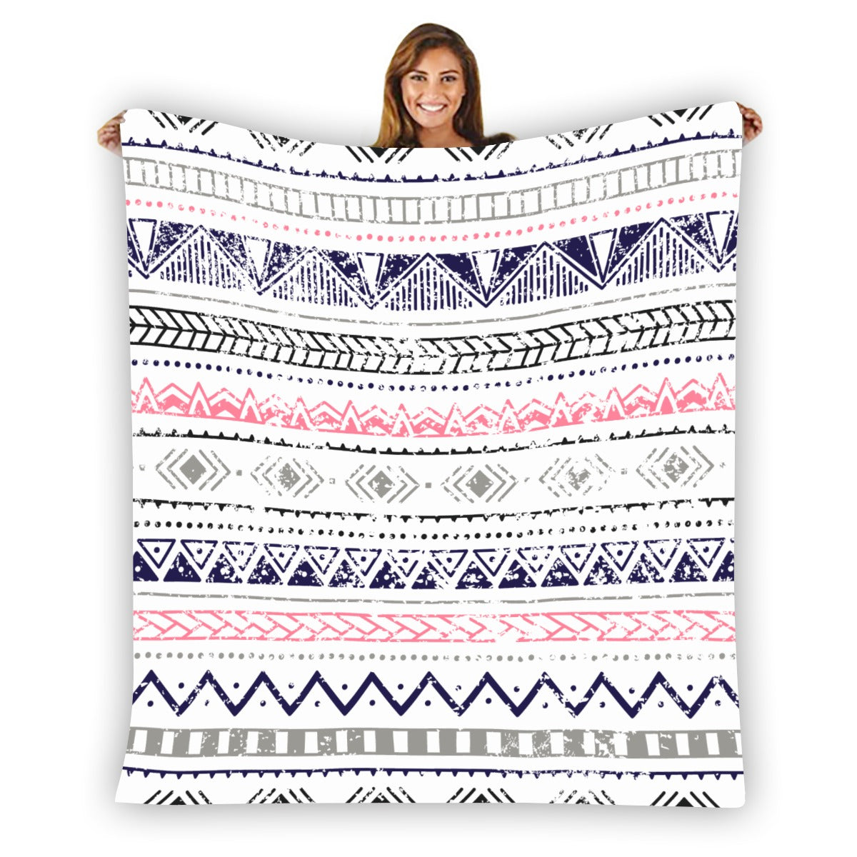 Ptahra Multi-Pattern Single-Side Design Flannel Blanket