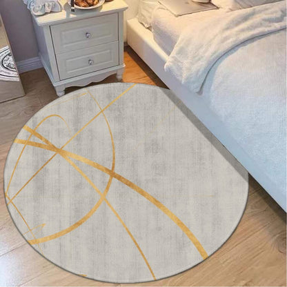 Ptahra B Grey/Gold Foldable Round Mat