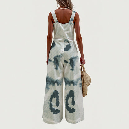 Ptahra B Women's Dye Pattern Wide-Leg Jumpsuit