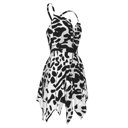 Ptahra B Women's White/Black Slip Dress