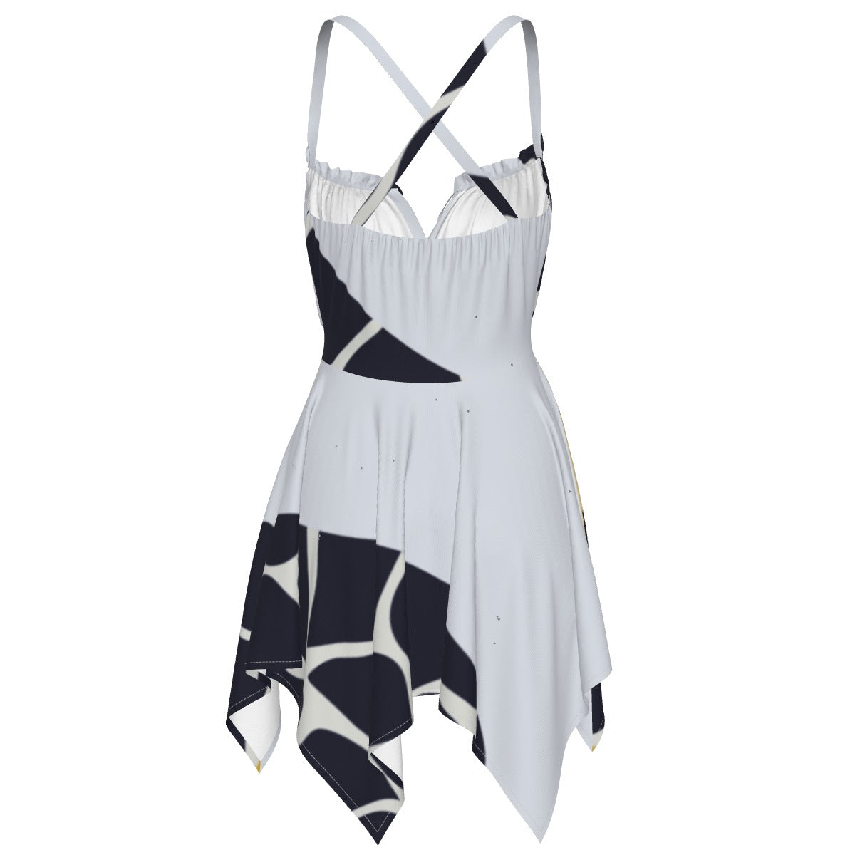 Ptahra B Women's White/Black Pattern Slip Dress