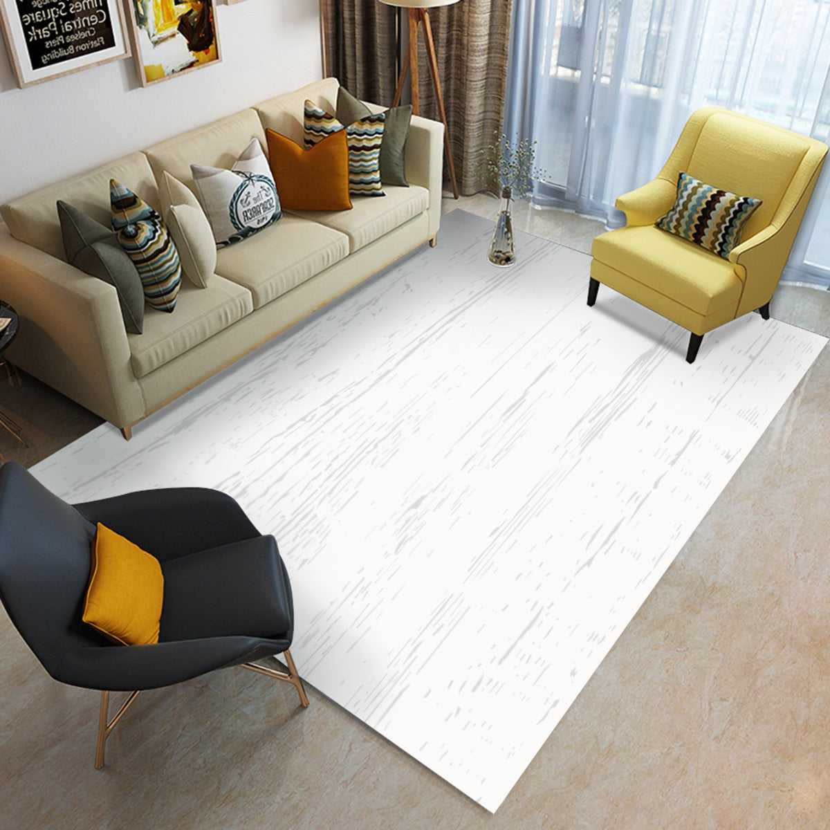 Ptahra B Light Wood Style Foldable Rectangular Floor Mat