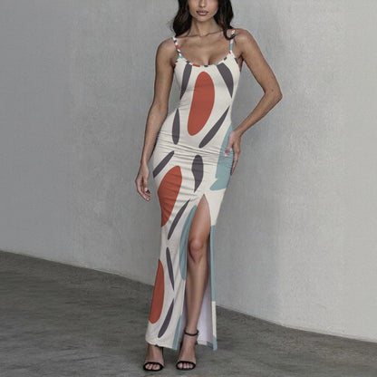 Ptahra B Women's Casual Yet Sexy Long Dress with Slit