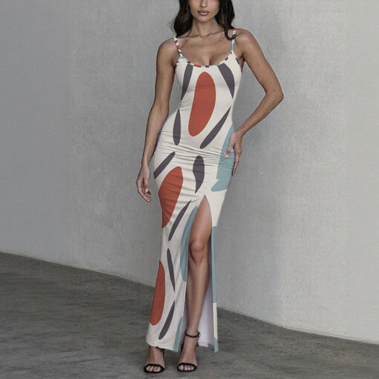 Ptahra B Women's Casual Yet Sexy Long Dress with Slit