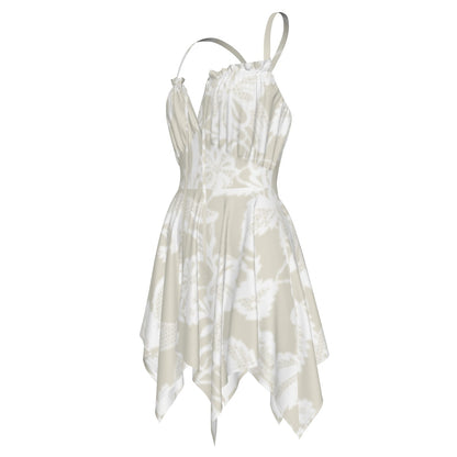 Ptahra B Women's Light Beige/White Floral Slip Dress