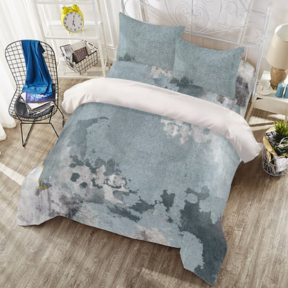 Ptahra B Grey stone Pattern Four-piece Duvet Cover Set