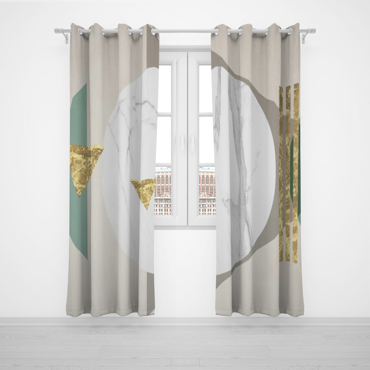 Ptahra B Multi-Color Grommet Curtains