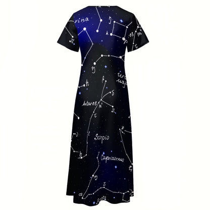 Ptahra B Women's  V-neck Dress With Side Slit