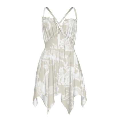 Ptahra B Women's Light Beige/White Floral Slip Dress