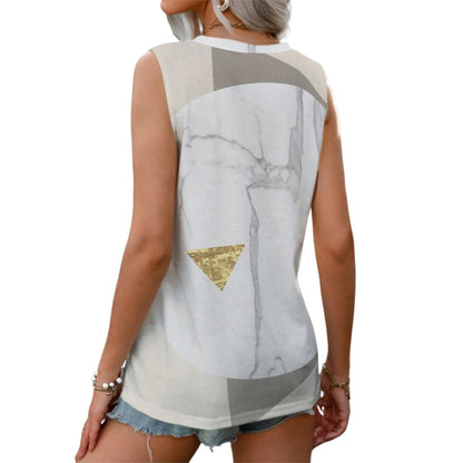 Ptahra B Light Grey with Hint of Gold Women's Sports Vest
