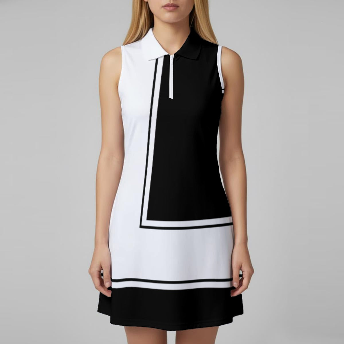 Ptahra Women’s White/Black Sports Dress Set