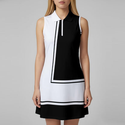 Ptahra Women’s White/Black Sports Dress Set