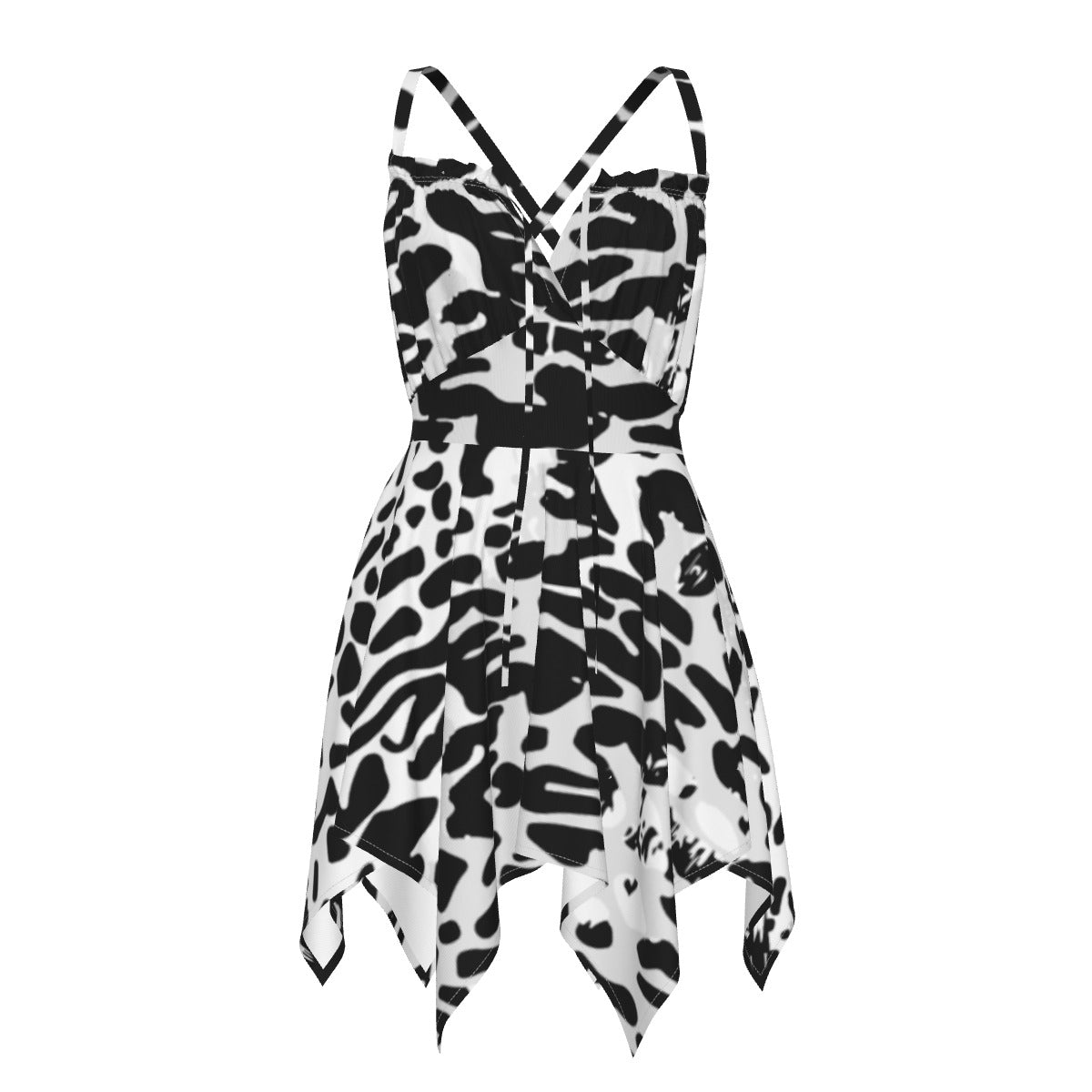 Ptahra B Women's White/Black Slip Dress