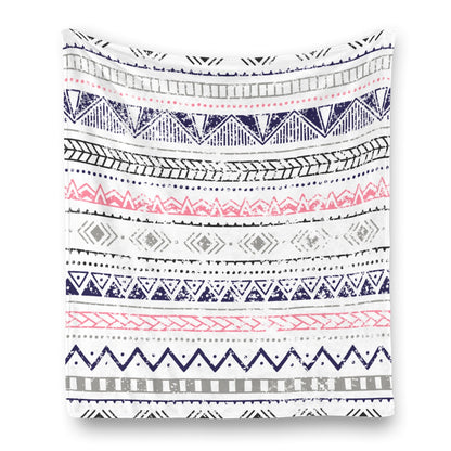 Ptahra Multi-Pattern Single-Side Design Flannel Blanket