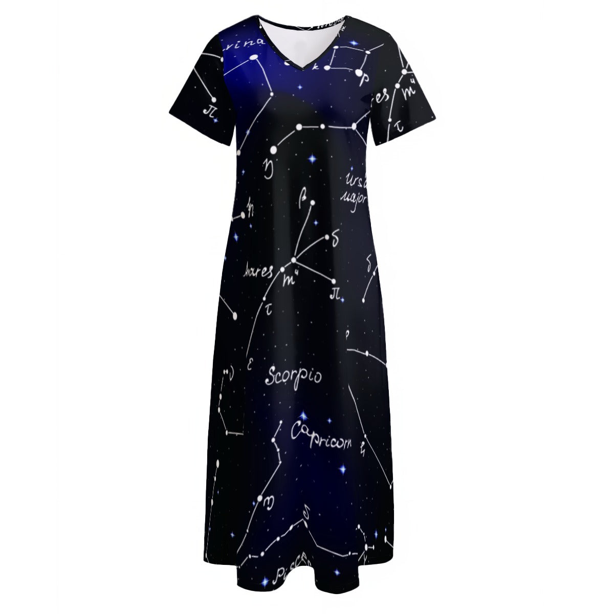 Ptahra B Women's  V-neck Dress With Side Slit