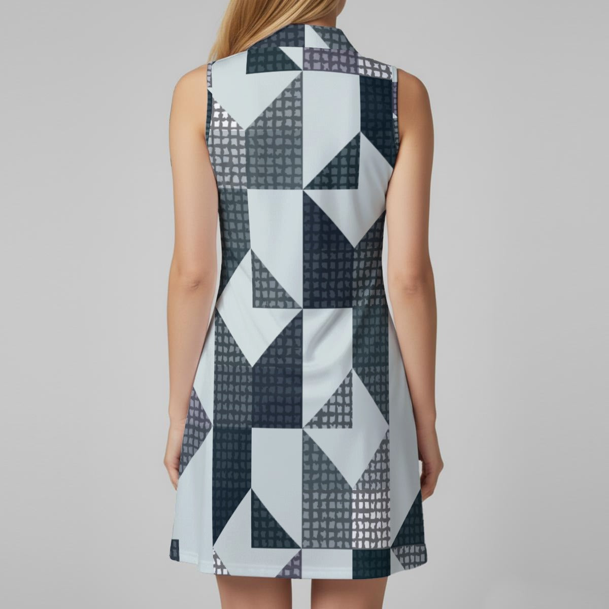 Ptahra Women’s Multi-Grey Graphic Style Dress Set