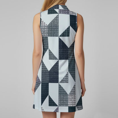 Ptahra Women’s Multi-Grey Graphic Style Dress Set