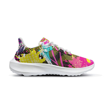 Ptahra B Women's Yellow/Pink Retro Style Road Running Shoes