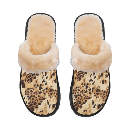 Ptahra B Women's Animal Pattern Home Plush Slippers